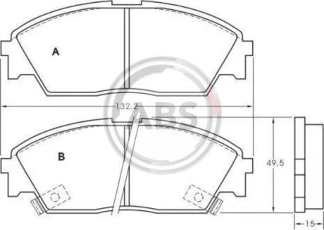 Гальмівні колодки дискові (1 к-т) A.B.S. 36616