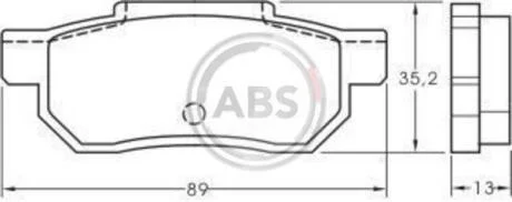 Колодки гальмівні дискові, комплект A.B.S. 36619
