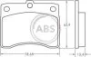 Комплект гальмівних накладок, дискове гальмо A.B.S. 36621 (фото 1)