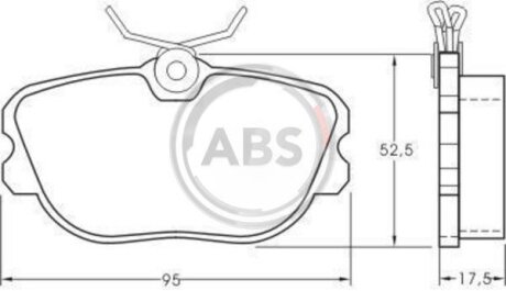 Колодки гальмівні дискові, комплект A.B.S. 36622