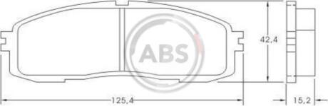 Колодки гальмівні дискові, комплект A.B.S. 36626