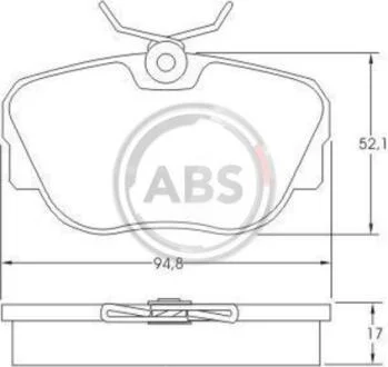 Колодка торм. BMW E30 задн. (ABS) A.B.S. 36664