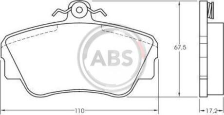 Колодка торм. VOLVO 440/460/480 передн. (ABS) A.B.S. 36703