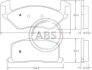 Комплект гальмівних накладок, дискове гальмо A.B.S. 36711 (фото 1)