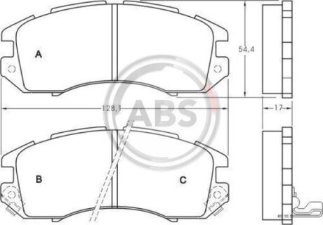 Колодка торм. SUBARU Impreza / Legacy передн. (ABS) Розпродаж A.B.S. 36720