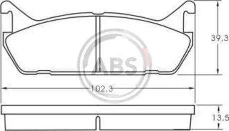 Гальмівні колодки зад. Mazda 323/626 94-04 (akebono) A.B.S. 36723