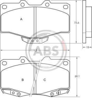 Гальмівні колодки пер. Cruiser/Hilux/4 Runner/Taro 89- (SUMITOMO) A.B.S. 36724