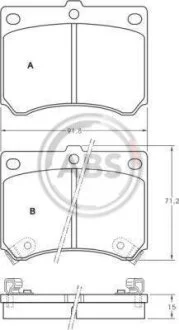 Колодка гальм. MAZDA 323/323-F/MX3 передн. (ABS) A.B.S. 36727