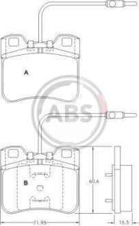 Гальмівні колодки дискові (1 к-т) A.B.S. 36751