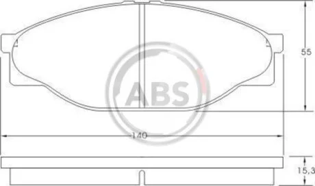 Колодка гальм. TOYOTA Hi Ace / Hi Lux передн. (ABS) A.B.S. 36761