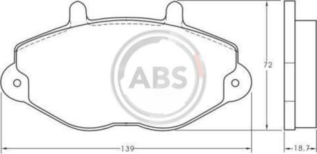 Тормозные колодки передние (19мм) (система BOSCH/BENDIX) Ford Transit (диск 15") A.B.S. 36785