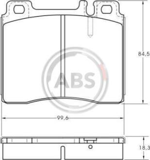 Гальмівні колодки пер. W140/W140/W140/W124/W140 91-99 A.B.S. 36825