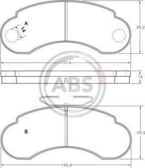 Гальмівні колодки пер. W631 88-96 A.B.S. 36828