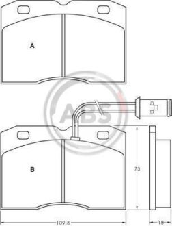 Колодка гальм. IVECO Daily 30/35/40 передн. (ABS) A.B.S. 36840