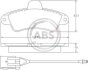Гальмівні колодки зад. Ford Mondeo 93-00 (Bendix) з датчиком (115,8x53,7x15) A.B.S. 36845 (фото 1)