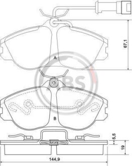 Колодки ПЕР торм A.B.S. 36856