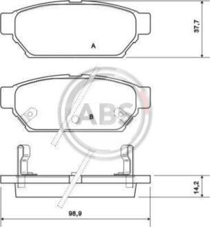 Гальмівні колодки дискові (1 к-т) A.B.S. 36864