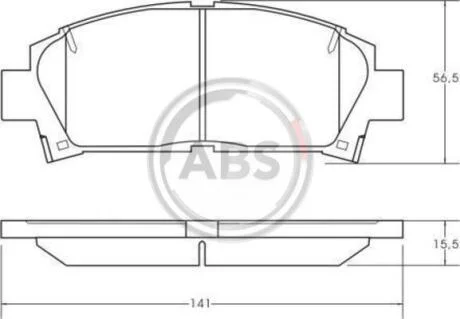 Гальмівні колодки пер. Avensis/Camry/Carina 89-03 (AKEBONO) A.B.S. 36866