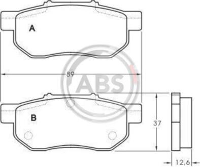 Гальмівні колодки зад. Jazz/City/Fit/Civic/Ballade/CRX 92- A.B.S. 36870
