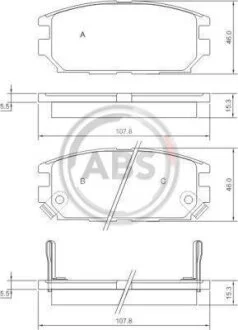 Колодки гальмівні задн. Galant/Lancer/Space Wagon (89-05) A.B.S. 36873