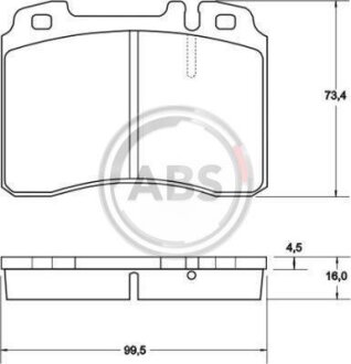 Гальмівні колодки перед. MB W124/W201 89-03 (ATE) A.B.S. 36904