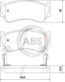 Колодка гальм. NISSAN Almera передн. (ABS) A.B.S. 36955