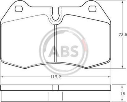 Колодка торм. BMW 7 ser. E38/8 ser. E31 передн. (ABS) A.B.S. 36958