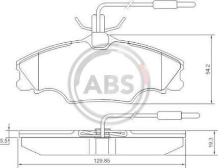 Колодка торм. PEUGEOT 406 передн. (ABS) A.B.S. 36976