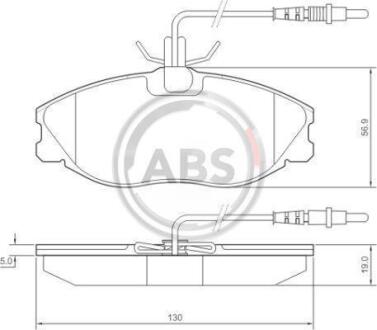 Колодка торм. CITROEN/PEUGEOT XSARA/ZX/306/406/607 передн. (ABS) A.B.S. 36977