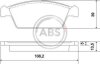 Комплект гальмівних накладок, дискове гальмо A.B.S. 37002 (фото 1)