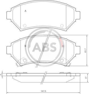 Колодка гальм. OPEL Sintra передн. (ABS) A.B.S. 37015