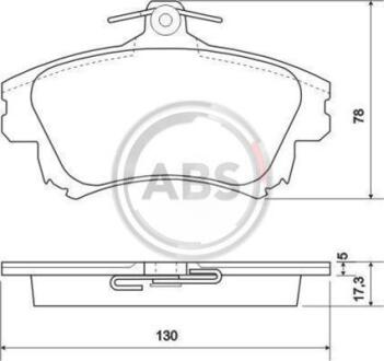 Колодка торм. MITSUBISHI/VOLVO CARISMA/S40/V40 передн. (ABS) A.B.S. 37020