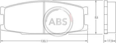 Колодка гальм. MITSUBISHI Canter 86-96 передн. (ABS) A.B.S. 37024