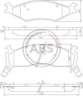 Гальмівні колодки дискові (1 к-т) A.B.S. 37043