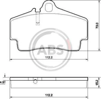 Комплект гальмівних накладок, дискове гальмо A.B.S. 37102