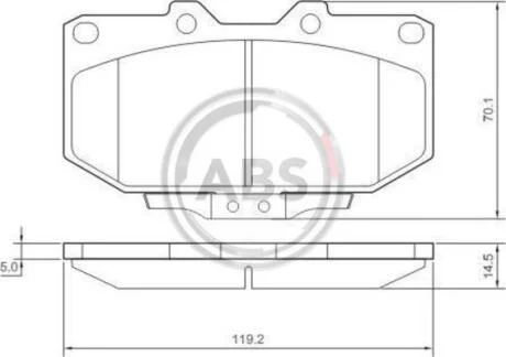 Колодка торм. SUBARU IMPREZA TURBO GT/WRX передн. (ABS) Распродажа A.B.S. 37128
