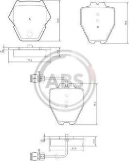 Колодка гальм. AUDI A4/A8 передн. (ABS) A.B.S. 37162
