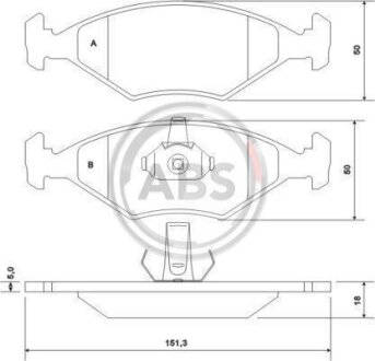 Колодка гальм. FIAT Palio / Punto передн. (ABS) A.B.S. 37170