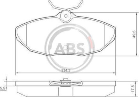 Колодка гальм. JAGUAR XJ / S-Type задн. (ABS) A.B.S. 37178