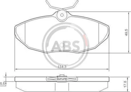 Колодка гальм. JAGUAR XJ / S-Type задн. (ABS) A.B.S. 37178