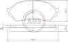 Комплект тормозных колодок, дисковый тормоз A.B.S. 37186 (фото 1)