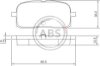 Комплект гальмівних накладок, дискове гальмо A.B.S. 37233 (фото 1)