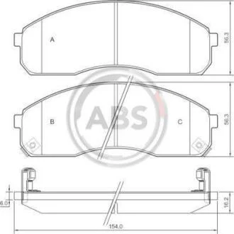 Колодка торм. KIA CARNIVAL передн. (ABS) A.B.S. 37275