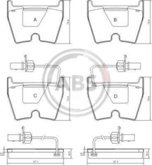 Колодка торм. AUDI/VW передн. (ABS) A.B.S. 37367