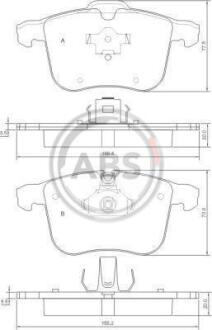 Гальмівні колодки перед. Opel Vectra C 02- (ATE) A.B.S. 37389