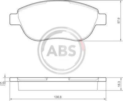 Гальмівні колодки дискові (1 к-т) A.B.S. 37418