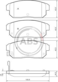 Колодка гальм. SUZUKI Ignis задн. (ABS) A.B.S. 37419