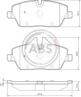 Колодки гальмівні дискові, комплект A.B.S. 37434