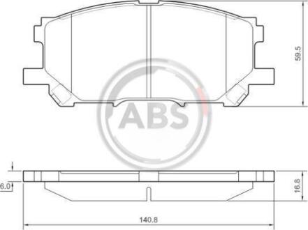 Гальмiвнi колодки дисковi A.B.S. 37458