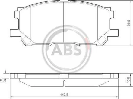 Колодка торм. диск. LEXUS RX 300 передн. (ABS) A.B.S. 37458